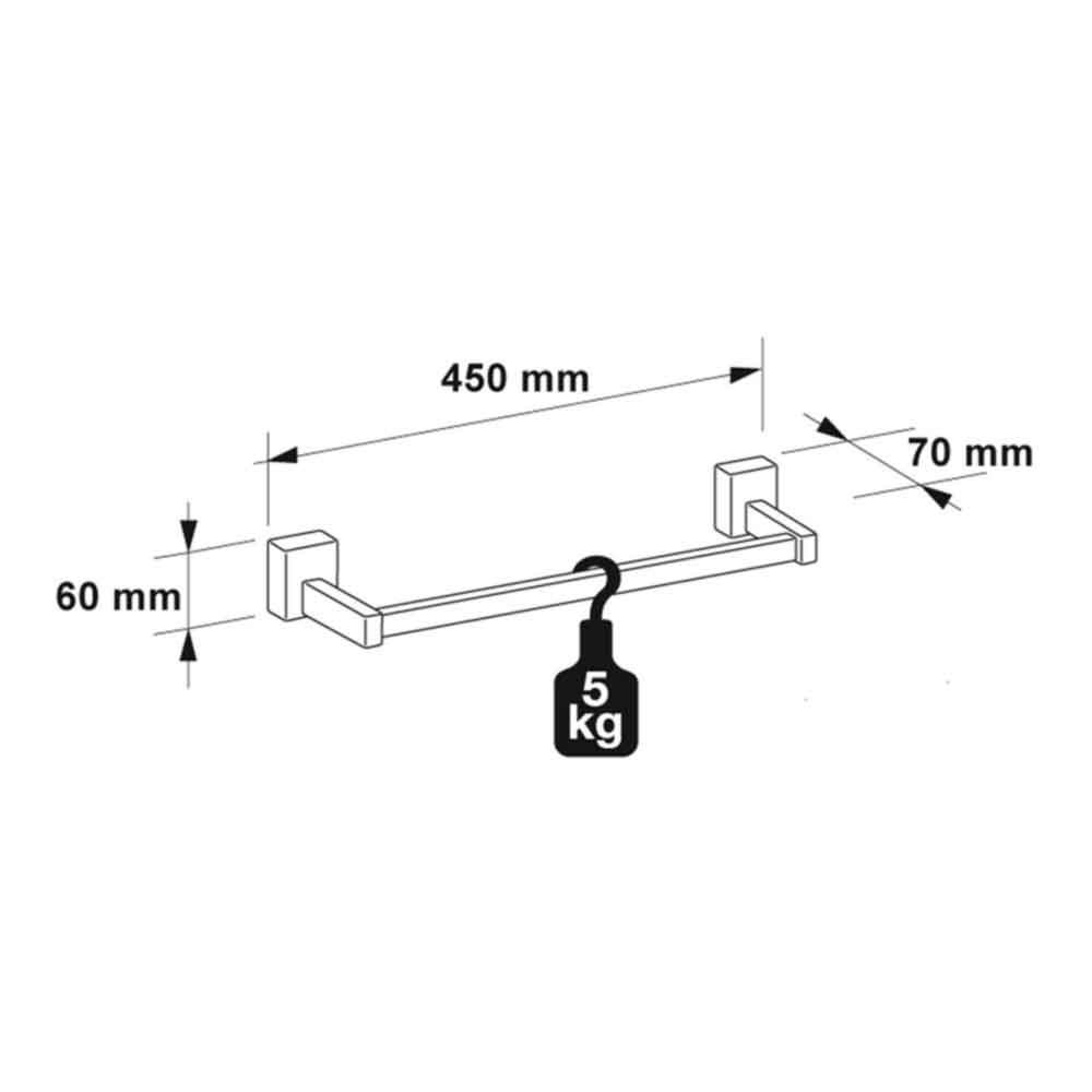 Hudson Reed Magnetic 450mm Towel Rail for Radiators
