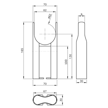 Column Radiator Leg EliteHeat Column Traditional Radiator Floor Mounted Leg | Toasty