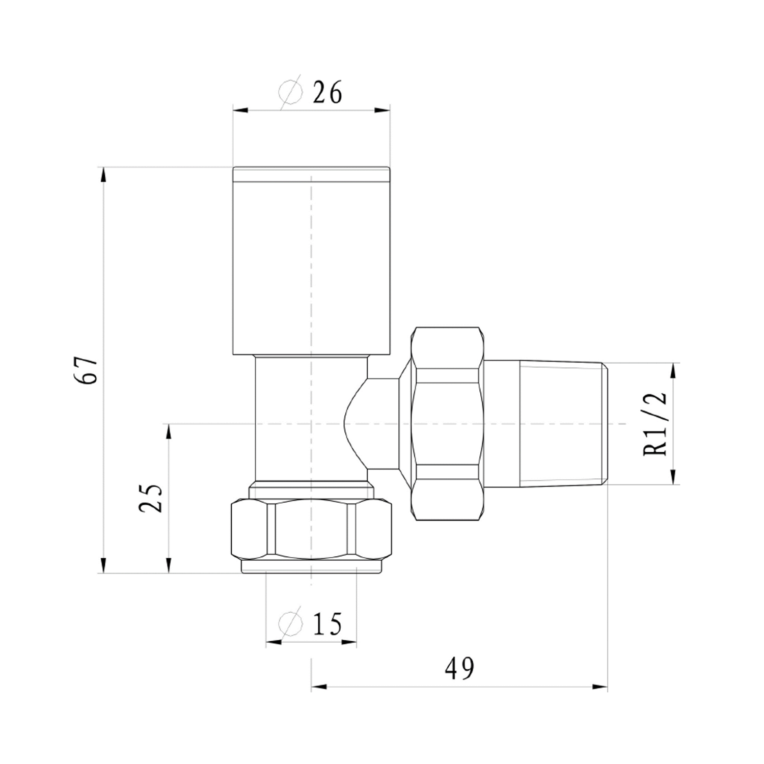 Toasty Chrome Round Manual Valve