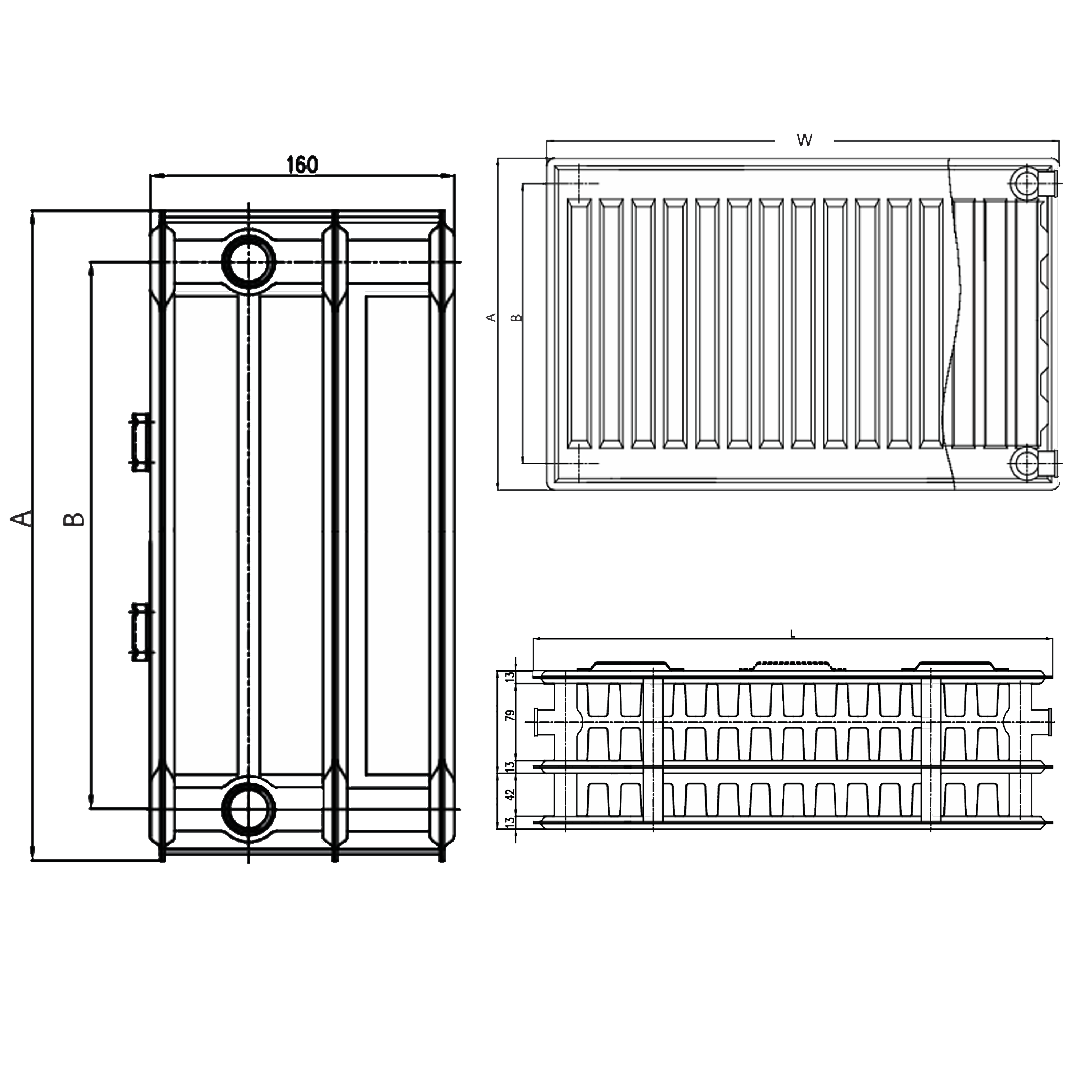 Brenton Type 33 Triple Panel Convector Radiator